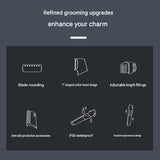 3-in-1 Electric Body Groomer for Men - IPX5 Waterproof, USB-C Rechargeable, Adjustable 3-12mm Comb, V888-ELOSUNG56180