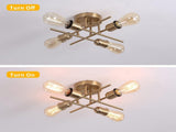 Modern Industrial Chandelier, 4 Light, Black V178-33517