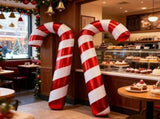 Trendbay 2pcs Extra-Large Red & White Striped Candy Cane Balloons V1142-RB1005012482936744