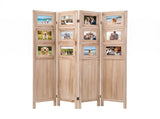 Artiss Room Divider 4 Panel Folding Privacy Screen Partition Rotatable Photo Frame Picture Collage RD-B-1210-3P-NT