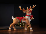 Christabelle 80cm Brown Reindeer Christmas Light Up Display Animated Warm White LED Indoor Xmas 112_NK201