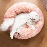 Cat Bed Fluffy Cat Bed Round Cat Bed Cat Furniture Cat Comfort Cat Sleeping Bed - Dark Brown / 24in V1107-135-74595-DAR-24IN