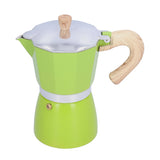 300ML Coffee Pot Moka Maker Coffee Kettle for Gas Stove Ethanol Stove Electrothermal FurnaceGreen V1294-YM0901-3118210170211