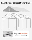 VEVORport Replacement Canopy, 6 x 3 m Potable Garage Tent Top Tarp, UV-Resistant & Waterproof V952-CKPB10X20FTHHVXKO001V0