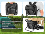 Folding Camping Chair Grey Portable Compact Adjustable Folding Chair for Outdoor Camping Fishing V1258-DP02-BOL-480