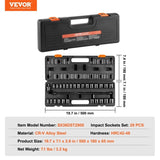 Impact Sockets Set 29pcs 6-Point 3/8in Drive Bit Ratchet Tool Kit Case V952-CJTTZJ1CRV299EO2EV0