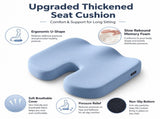 Blue Memory Foam Seat Cushion - 45 x 36 x 7 cm Milk Silk Removable Cover, Portable Chair Pad for V888-ELOSUNG56048-2