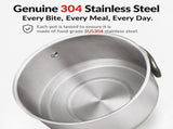 2-Piece Food Grade Stainless Steel Camping Cookware Set with Medium Stew Pot and Medium Frying Pan V888-ELOSUNG55180-4