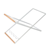 Trash Bag Holder Rubber Wood Handle Iron Flat Appearance Foldable Portable Garbage Bag V1294-YM0716-3117220182612