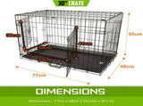 Wire Dog Cage Foldable Crate Kennel 30in with Tray V274-PET-WC30