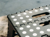 Portable Folding Stool, Plastic Collapsible Chair for Outdoor, Bathroom and Kitchen, Black V1188-MS-617-049