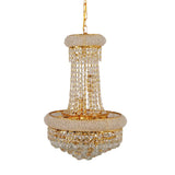 Luxury Empire Gold Crystal Chandelier Ceiling Light, Round Crystal Pendant Lamp with 3 Color V767-LT-X168-Y40
