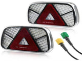 12V 24V Waterproof Trailer Rear Light Kit with Turn Signal Brake Reverse Fog Reflector V1237-ZY-715-368