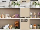 Shoe Slots Organizer for Closet, Shoe Stacker Organizer Double Layer Stack Shoe Rack, Shoe Display V1258-DP02-C-625