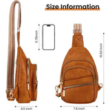 Faux Leather Shoulder Bag for Women with Two Compartments and Anti Theft Pocket, Adjustable Strap, V1237-MS-912-207