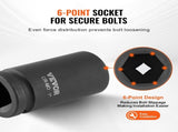 Axle Nut Impact Socket Set, 3/4" Drive Deep 6-Point 8-Piece SAE Spindle Nut Socket Set, CR-MO Heat V952-ZLMTTCZLM34693CRKV0