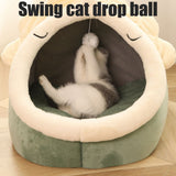 Warm Cozy Pet Bed Non Slip Bottom Cat House Cushion Removable and Washable Pet Sleeping Nest Bed V1294-YM0523-10320242