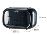 Black Without Lamp Wall Mount & Desktop Blind Box Display Case - Clear Dustproof Storage Organizer V888-ELOSUNG24929