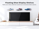 6PCS Floating Shoe Shelves, Clear Shoe Display Shelves for Wall, Acrylic Wall Mount Sneaker Display V1192-AZ-W-18392