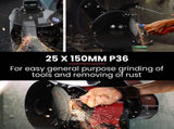 BAUMR-AG Bench Grinder and Belt Sander Combo, 150mm Grinding Disc, 50 x 686mm Linisher, Brushless V219-SNDBELBMG35A