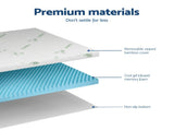 Giselle 8cm Memory Foam Mattress Topper Gel Egg Crate Foam Bamboo King MATTRESS-TOP-EC-BAM-8-K