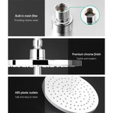 Cefito 9'' Rain Shower Head Set Handheld Round High Pressure Twins Tap Chome SHOWER-A1-RO-9-SI-TAP