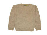 100% SHETLAND RAGG WOOL CREW Round Neck Knit JUMPER Pullover Mens Sweater Knitted - Beige - 5XL V563-SW-CN-OAT03-5XL