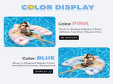 Daisy Inflatable Pool Floats 2-Pack Adults U-Shaped Lounge Chairs with Cup Holders, Portable V1107-DAISY INFLATABLE POOL FLOATS