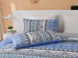 Blue Nordic Stripe Haven Comforter Quilted Doona Set V745-AB010904AJ3