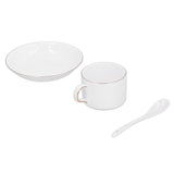 4 Set Coffee Cup Set Coffee Mug with Saucer Spoon Tea Mug Drinkware Gift for Home Kitchen V1294-YM0901-3118210136911