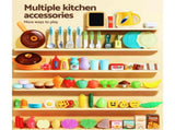 Keezi Kids Kitchen Pretend Play Set Cooking Sound Steam Light Function PLAY-KITCHEN-CFL