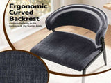 Artiss Dining Chairs Set of 4 Linen Fabric Soft Upholstered Chairs Charcoal DINC-KJ-7016-CHX4