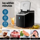 Devanti 15kg Ice Maker Machine Black IM-ZB12S-BK
