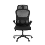 Artiss Office Desk and Chair Set L Shaped Computer Desk 136cm with 2 Tier Storage Shelves, Ergonomic FURNI-DESK01-FZ09H-BK