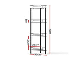 Artiss 2x Floor Standing Shower Caddy 4 Tier Rustproof Bathroom Storage BSR-B-4T-110H-BKX2