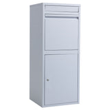 FORTIA Freestanding Parcel Post Box Letterbox, Letter Slot, Light Grey V219-STRLTBFOFW4A
