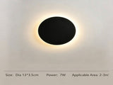 13CM Black Regular Eclipse LED Wall Light Stepless Dimming V1221-XM-LB423-GM31