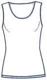 Thermo Fleece Womens Merino Wool Blend Thermals Scoop Neck Tank Top w/ Lace- Natural V563-TF-LWBTANKTOP-NAT-XL