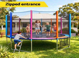 Everfit 16FT Kids Trampoline Rebounder with Enclosure Net Storage Bag TRAMPO-C-16FT-MC-ABC