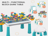 Multifunctional Kids Building Block Table Set with Storage, Compatible with 3-6 Year Olds, Includes V1341-ZY-ZTFRYMG5-300PCS