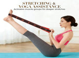 12-Pack Pink 12-Loop Numbered Yoga Stretch Strap - Durable Multi-Segment Resistance Fitness V888-ELOSUNG55901