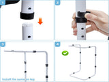 Blanket Lifter Bar 62-82cm Height Adjustable Feet Tent Steel Bed Cradle Max Load 136kg with 4 Clips V985-BLANKETLIFTERBAR