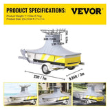 T-Top Boat Cover, Fit for 20'-22' Boat, Heavy Duty 600D Marine Grade Oxford Hard Top Cover, UV V952-XDPCGT2022106O936V0