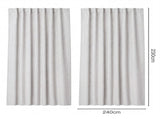 Marlow 2 Panels Blackout Curtains Linen Look Curtain Draperies Window Bedroom CD1023-NW-240X230-AU