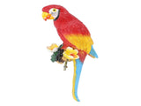 Parrot Decor Statue Figurine Scarlet Macaw Sculpture Birds Garden Courtyard Decoration V1294-YM0901-3111250017511