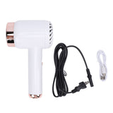Cordless Ionic Hair Dryer Portable Stylish Hot Cold Wind Blow Dryer for Home and Travel White V1294-YM0901-3113240307312