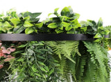 Premium Hanging Artificial Plant Arrangement with Black Frame 40cm UV Resistant V637-DP8888882B
