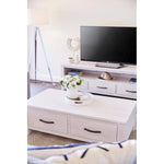 Foxglove ETU Entertainment TV Unit 166cm 3 Drawer Solid Mt Ash Wood - White V315-V-FLOR-011