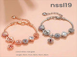 10 Styles Charm Bracelets Set Colorful Alloy & Glass Beaded Bracelets,Buy 3 for Better V1132-NSSL27-TRIPLE
