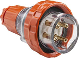 Schneider Electric Easy56 20A 500V 4 Pin Plug, Orange/Clear V1202-V1-CLIEY56P420